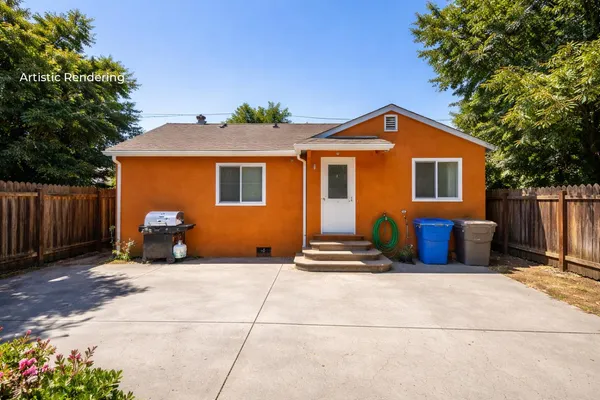 a front view of a house with a garage