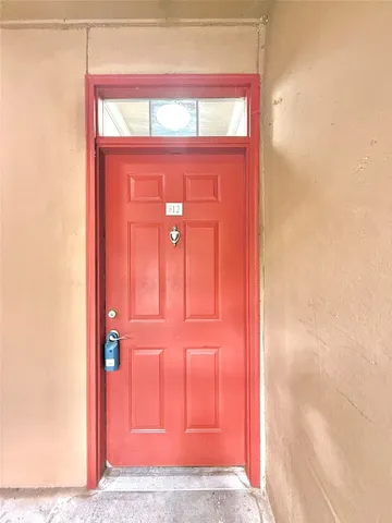 a view of front door