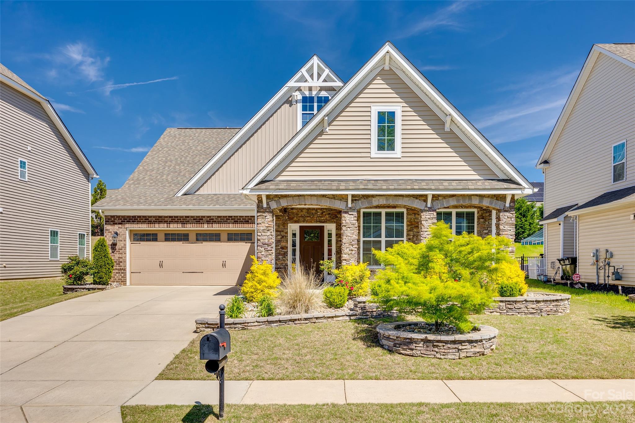 a front view of a house with porch