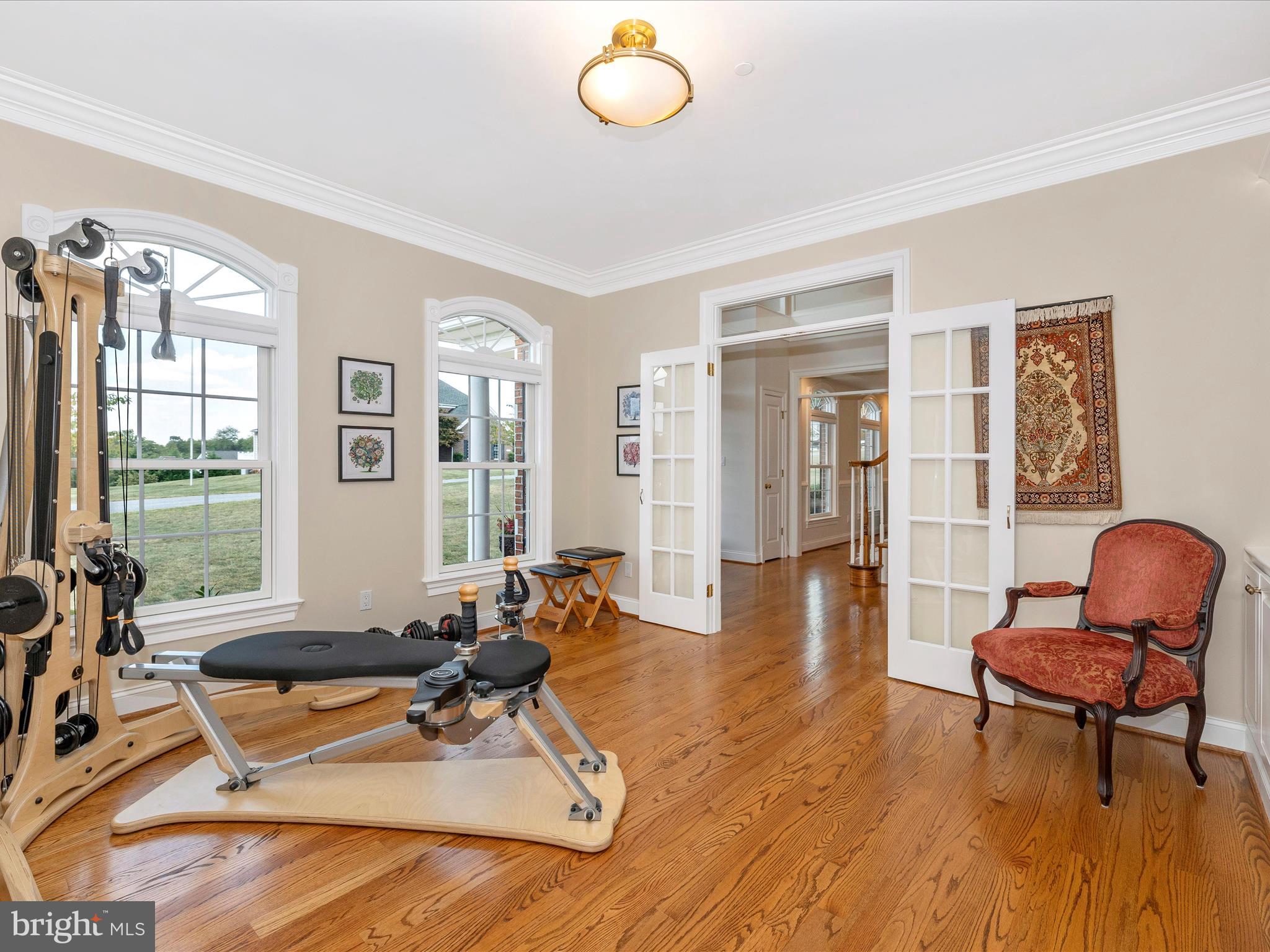 4177 John Benjamin Drive New Windsor, MD 21776 - Photo 22 of 51 Exercise Room/Office - french door and transoms