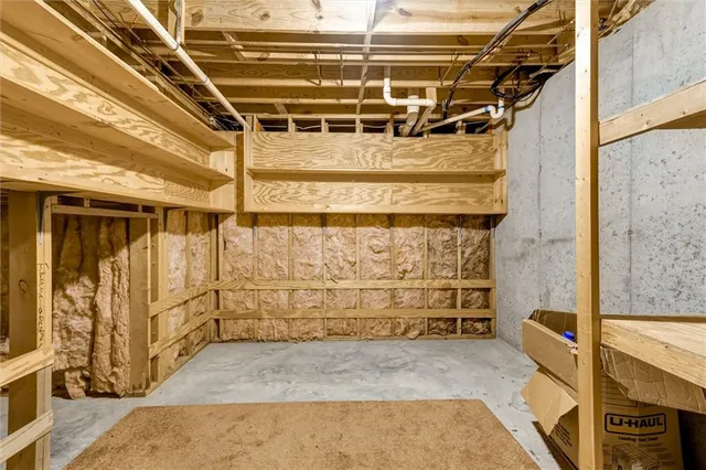 a view of storage and utility room