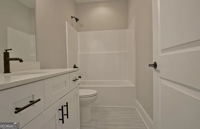 a view of a city from a yard