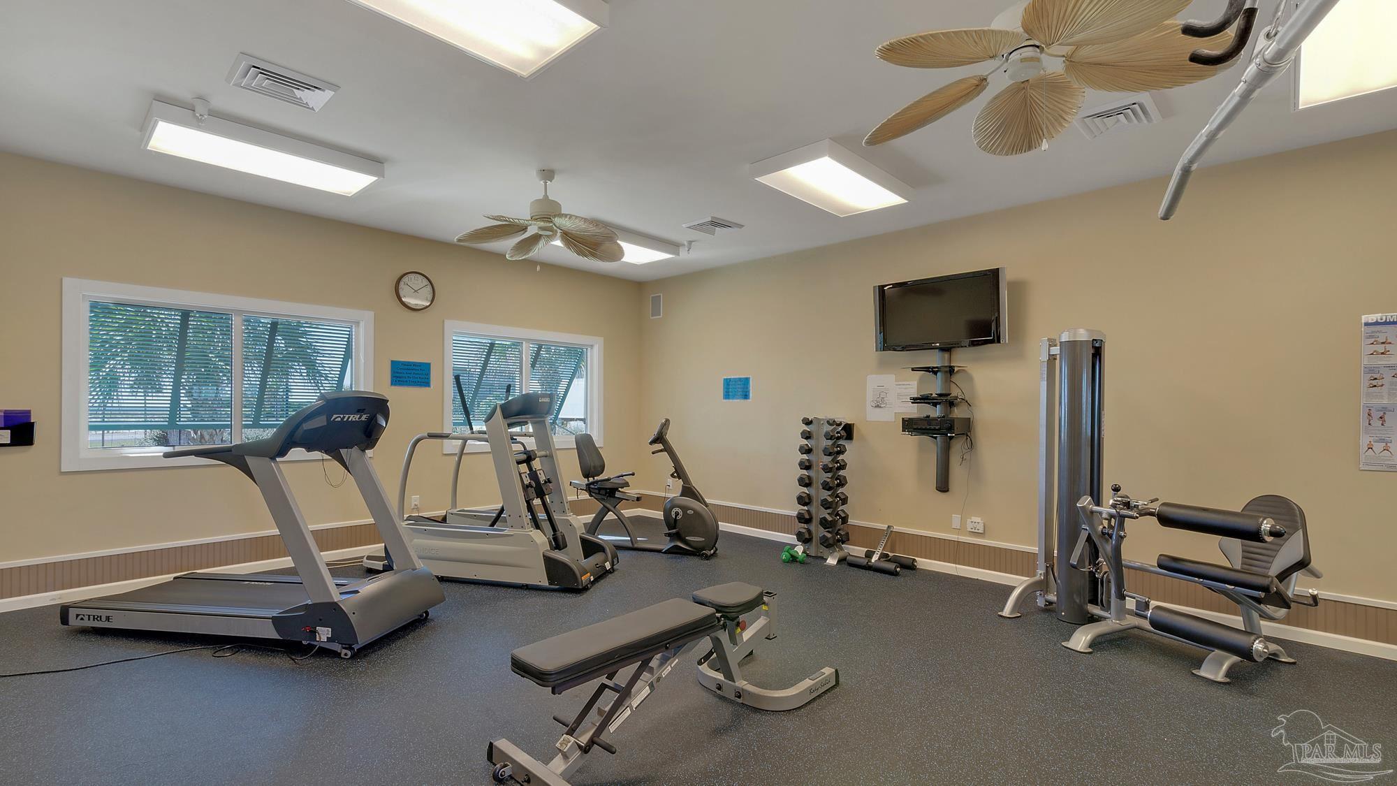 900 Fort Pickens Road, Unit 425 Pensacola Beach, FL 32561 - Photo 41 of 47 a view of a room with gym equipment