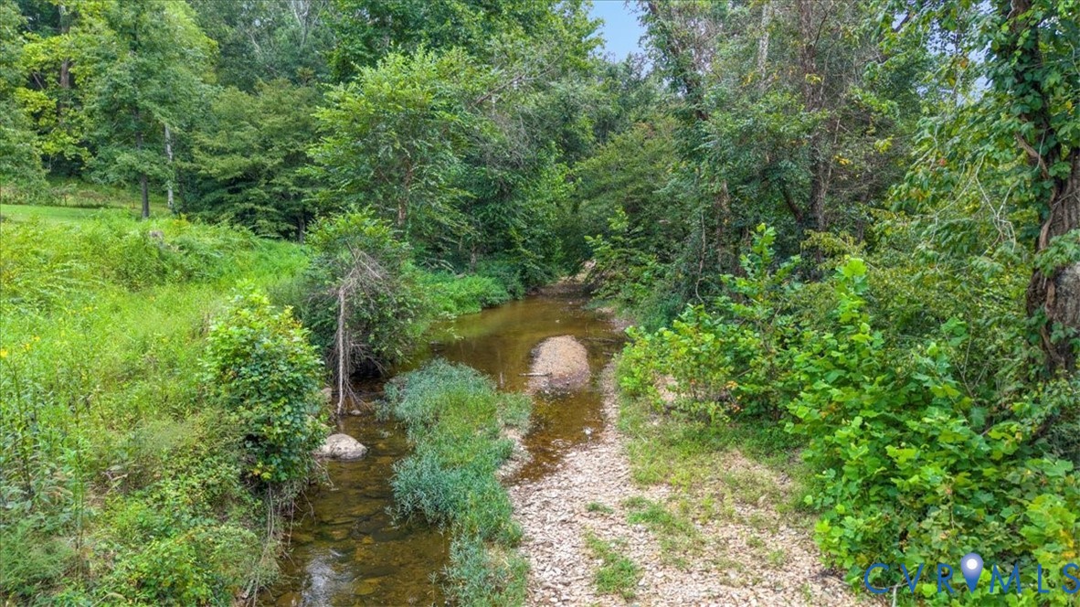 1208 Manteo Road Buckingham, VA 23921 - Photo 8 of 44 a view of a garden with a fountain