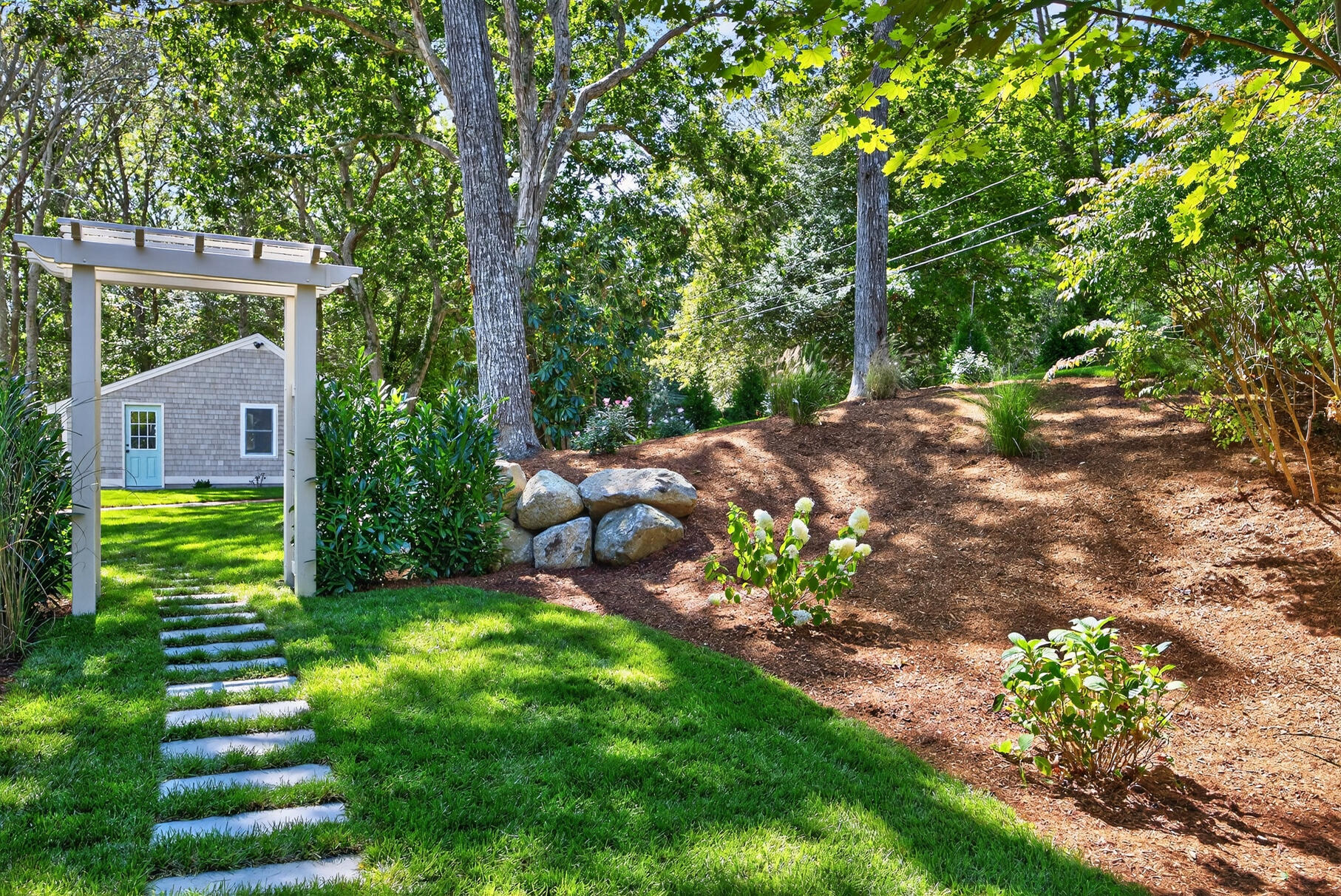 131 Timberlane Drive Mashpee, MA 02649 - Photo 11 of 57 a backyard of a house with lots of green space