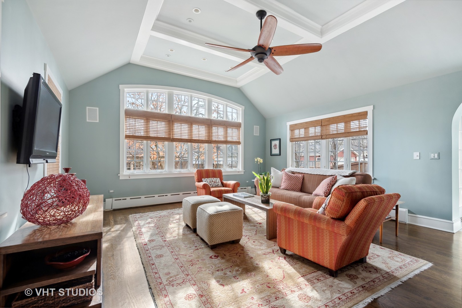 1601 Central Avenue Wilmette, IL 60091 - Photo 6 of 32 a living room with furniture a flat screen tv and a window