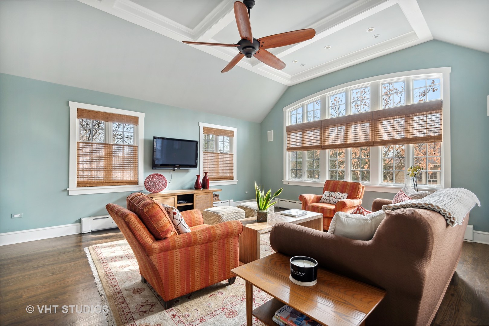 1601 Central Avenue Wilmette, IL 60091 - Photo 8 of 32 a living room with furniture a flat screen tv and a large window