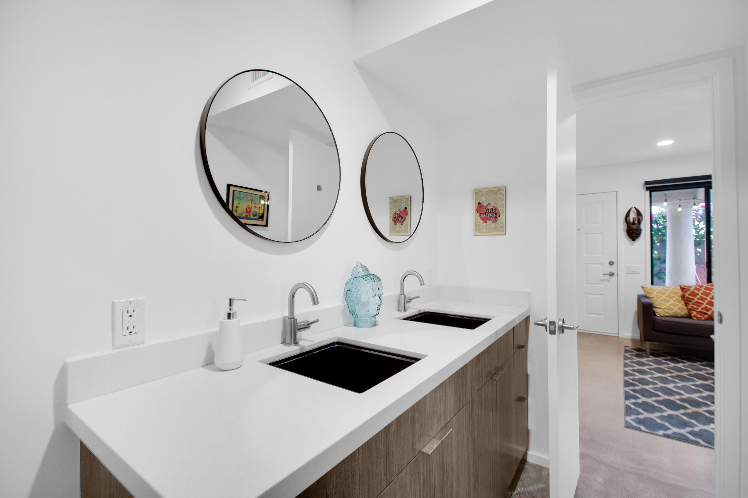 353 North Hermosa Drive, Unit 10A1 Palm Springs, CA 92262 - Photo 22 of 28 a kitchen with a sink a stove and a microwave