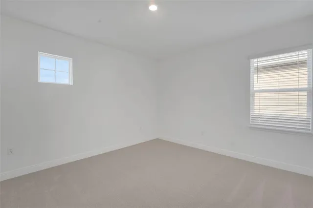an empty room with a window