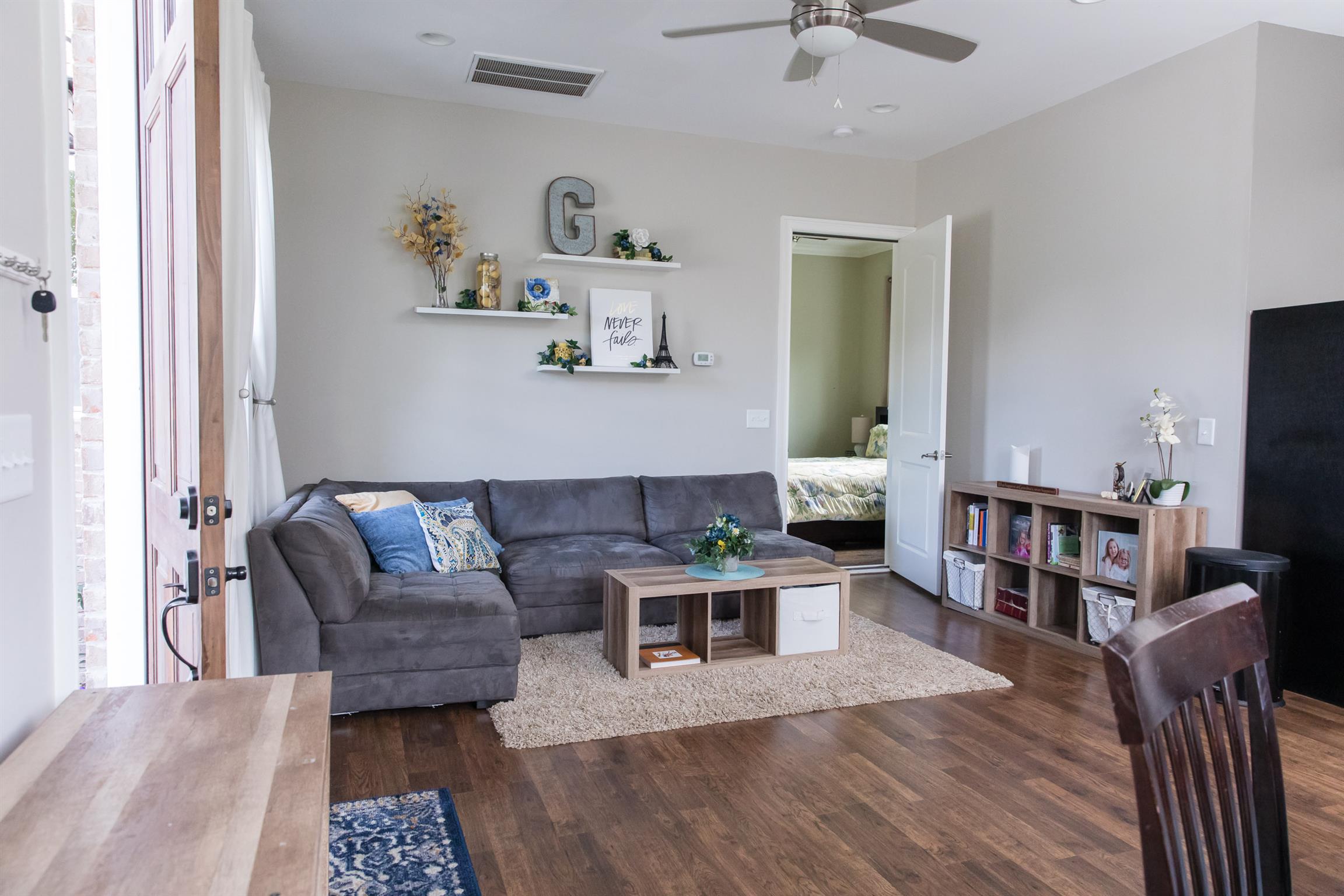 4309 Gallant Ridge Drive Franklin, TN 37064 - Photo 25 of 30 Guest House has you covered: nearly 500 sqft in all, this space has tall ceilings, cool colors, hardwoods, living, dining, & kitchen!