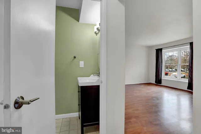 an empty room with window