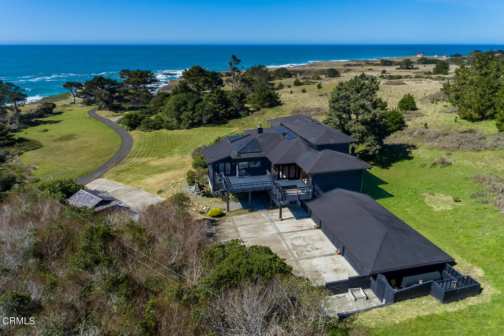45460 Indian Shoals Road Mendocino, CA 95460 - Photo 42 of 50 an aerial view of a house with a garden