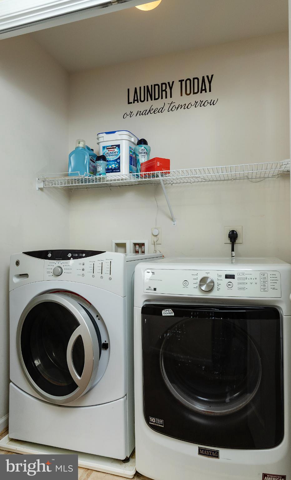 135 Mapleton Boulevard Harrisburg, PA 17112 - Photo 33 of 45 Efficient laundry space with a playful motto.