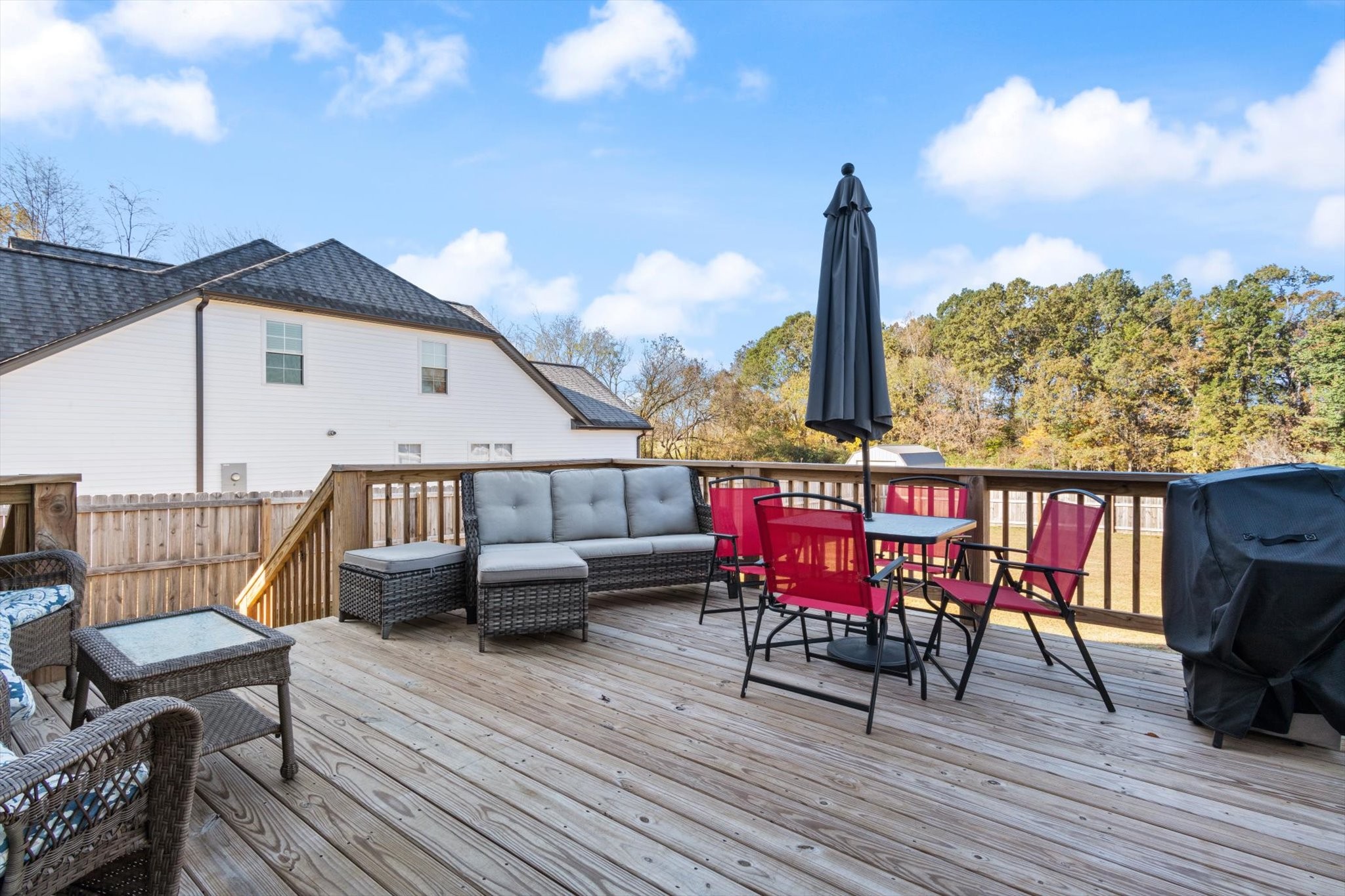 1397 Taylortown Road White Bluff, TN 37187 - Photo 24 of 26 a roof deck with table and chairs