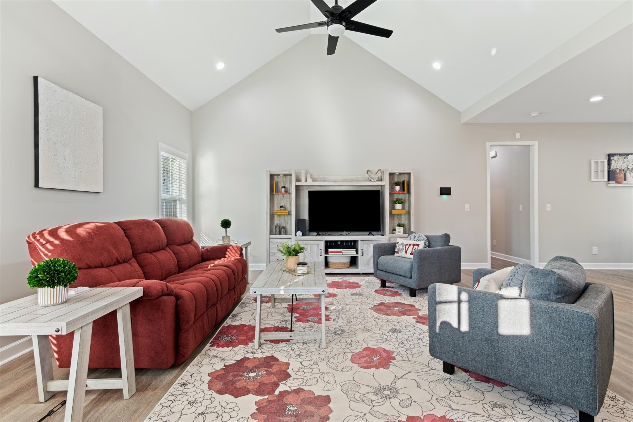 1397 Taylortown Road White Bluff, TN 37187 - Photo 5 of 26 a living room with furniture and a flat screen tv