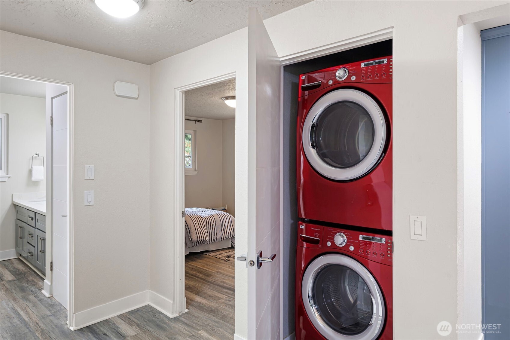 11705 Silver Way Everett, WA 98208 - Photo 17 of 26 a view of a hallway with washer and dryer