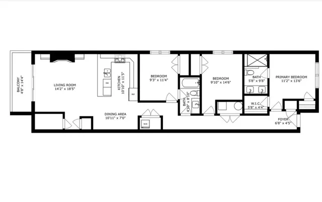 a picture of a bench in a white building