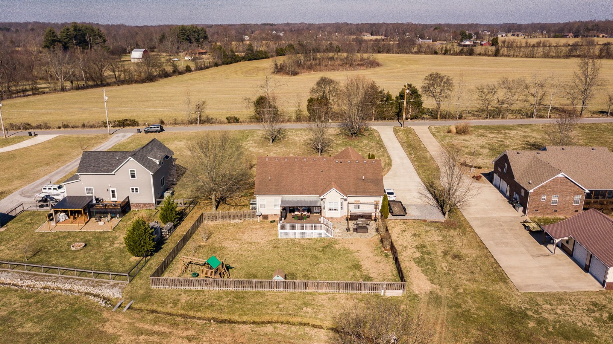 1351 Pee Dee Branch Road Cottontown, TN 37048 - Photo 12 of 59 an aerial view of a house with outdoor seating