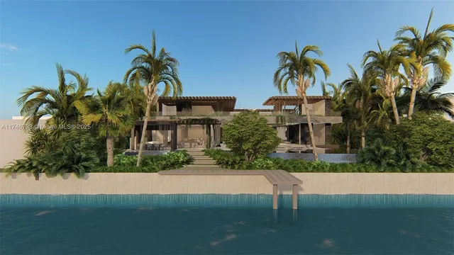 a view of a swimming pool with outdoor seating