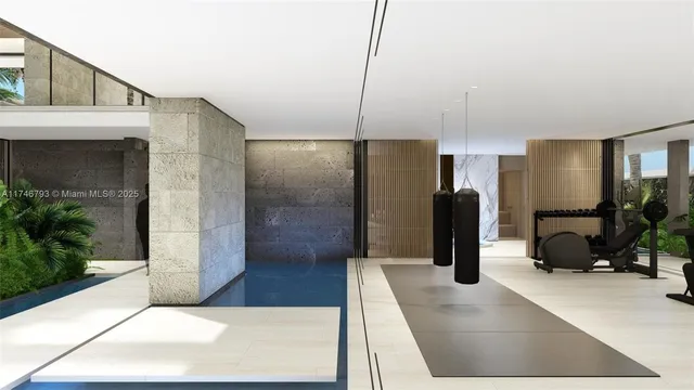 a view of a patio with table and chairs with wooden floor and fence