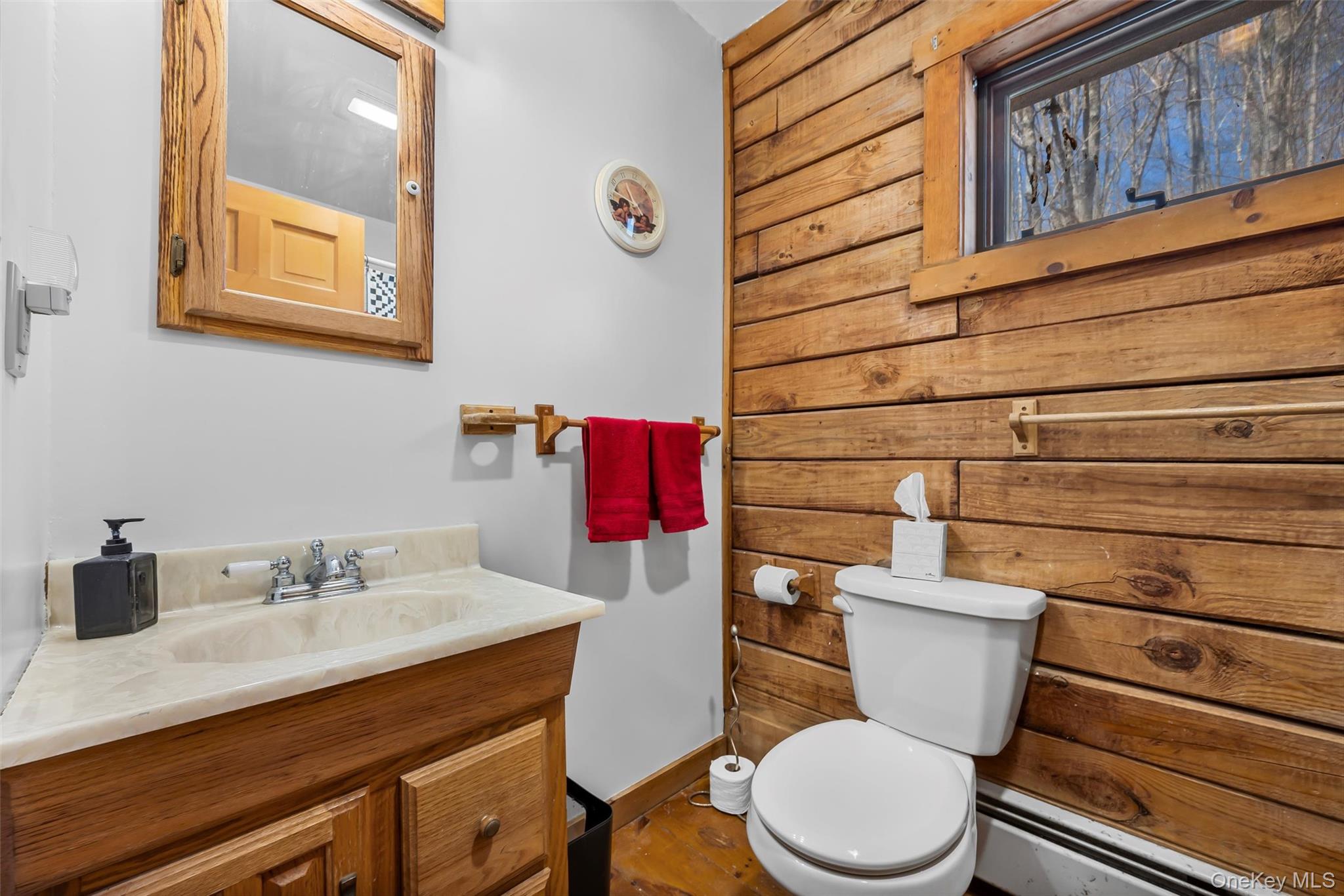1085 County Rte 17 Montgomery, NY 12549 - Photo 23 of 50 a bathroom with a sink mirror vanity and toilet