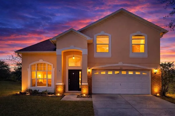 a front view of a house