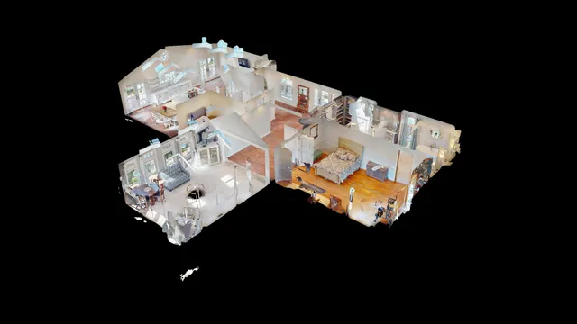 a view of a lake with a mountain in the back