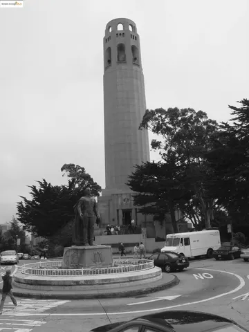 a view of a building with a street
