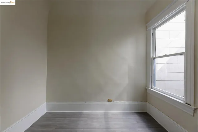a bedroom with a large bed and a potted plant