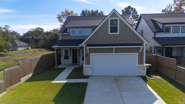a view of house and outdoor space with swimming pool