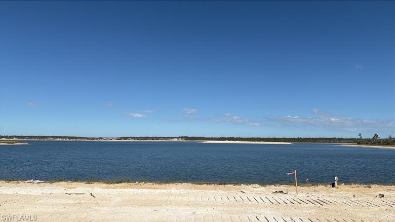 a view of lake and mountain