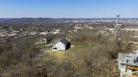 a view of a house with a mountain