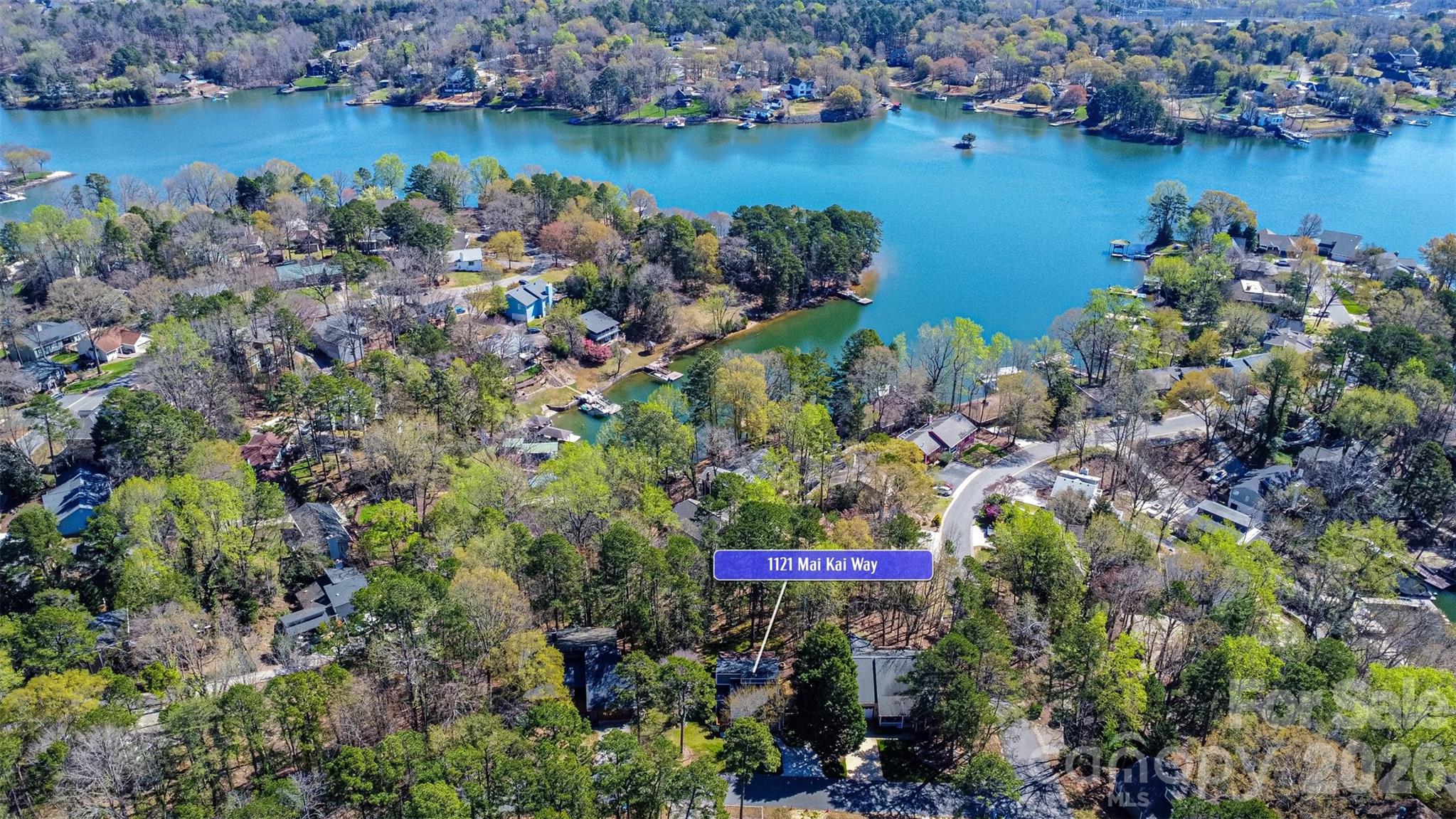 1121 Mai Kai Way Fort Mill, SC 29708 - Photo 32 of 35 an aerial view of a houses with a lake and lake view
