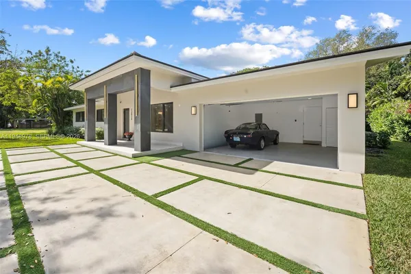 a view of a house with a patio