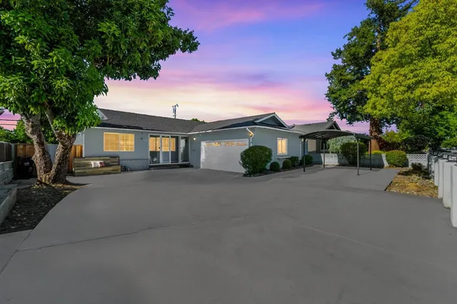 a view of a street with houses