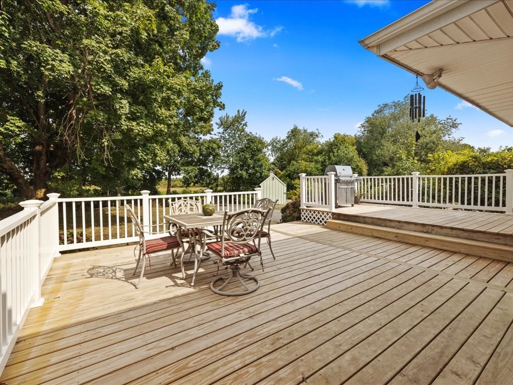 37 Summer Street Dighton, MA 02764 - Photo 32 of 34 a view of a roof deck with table and chairs and wooden floor