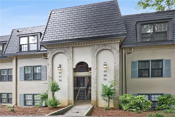 a front view of a house