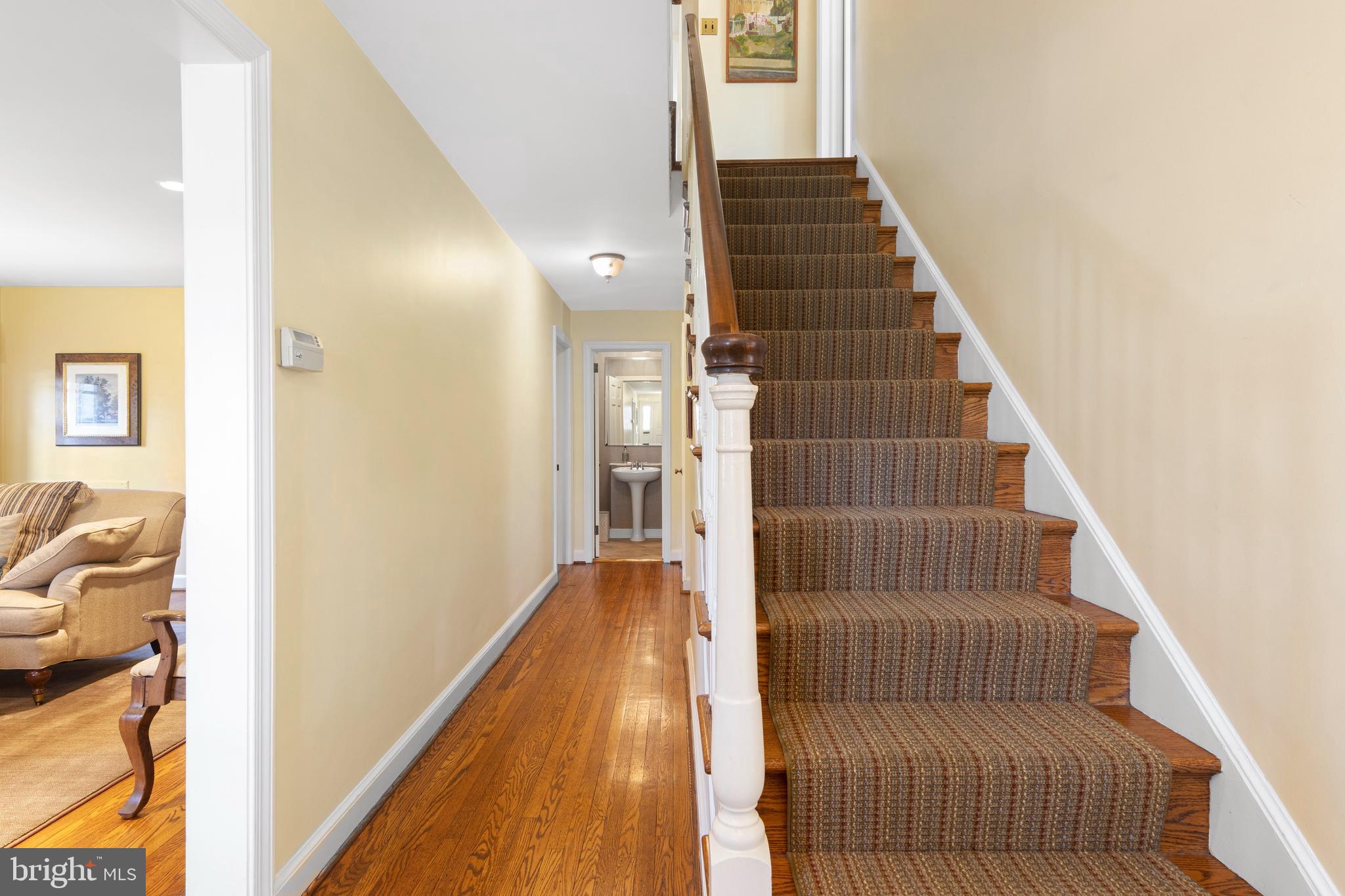 501 Rutgers Avenue Swarthmore, PA 19081 - Photo 21 of 40 Powder Room and front staircase