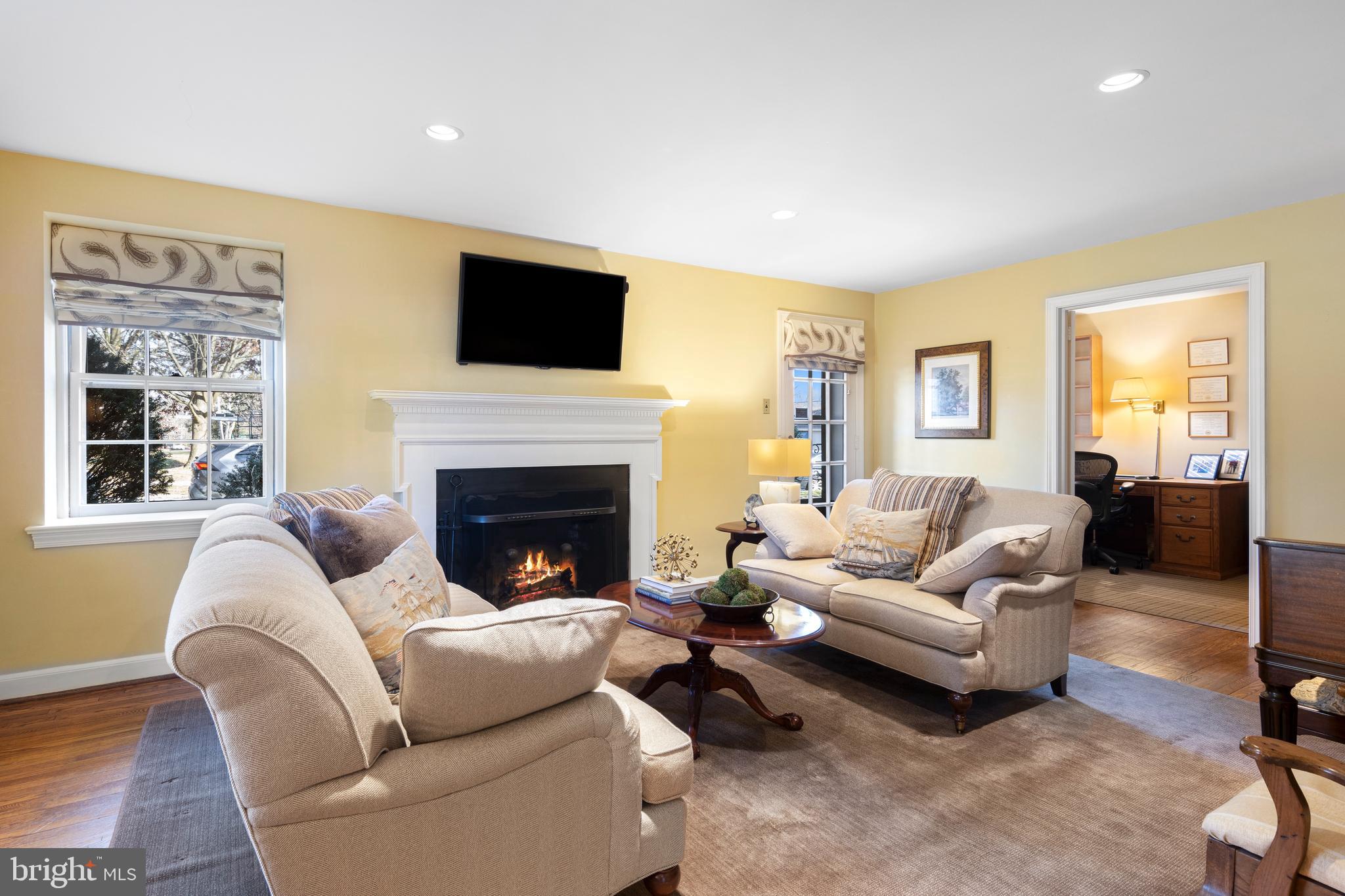 501 Rutgers Avenue Swarthmore, PA 19081 - Photo 5 of 40 Living Room opens to Office/Study