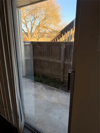 a view of wooden door
