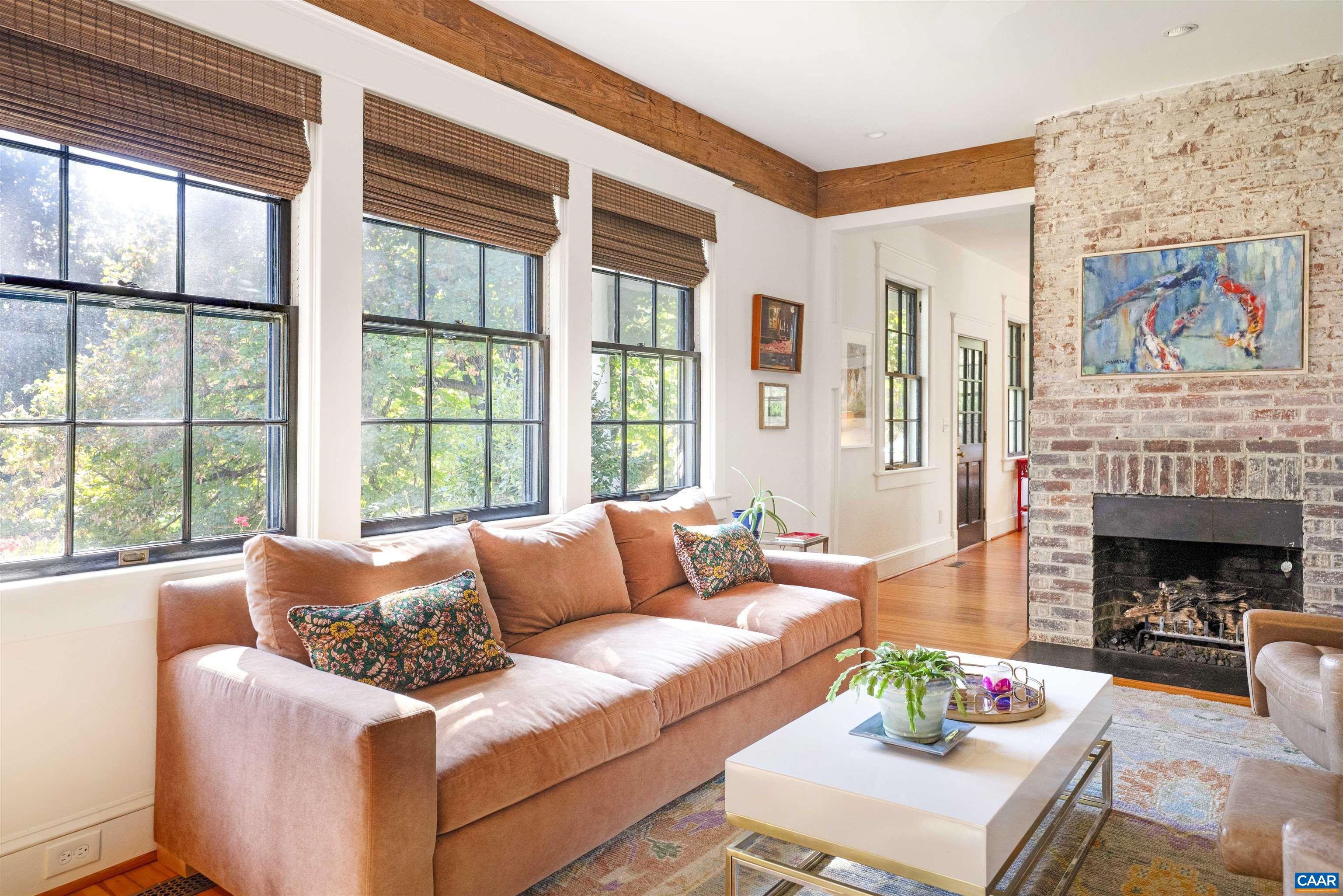 1535 Dairy Road Charlottesville, VA 22903 - Photo 14 of 70 a living room with furniture a fireplace and a large window