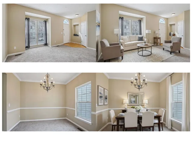 a view of living room filled with furniture