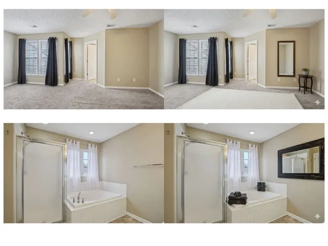 a view of a living room kitchen and living room