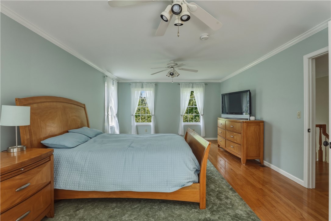 3200 Goff Road Corning, NY 14830 - Photo 28 of 50 Owner's Suite bedroom. Featuring hardwood floorin