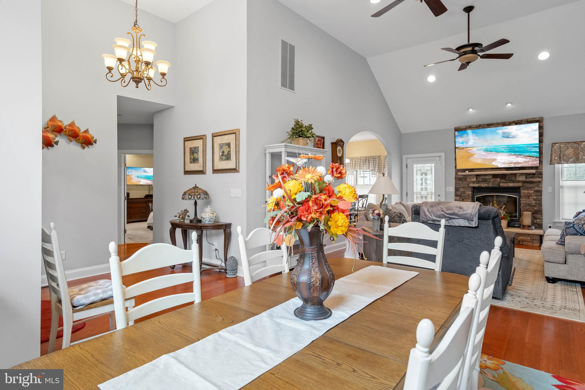 28344 River Road Seaford, DE 19973 - Photo 13 of 62 a living room with furniture fireplace and a chandelier