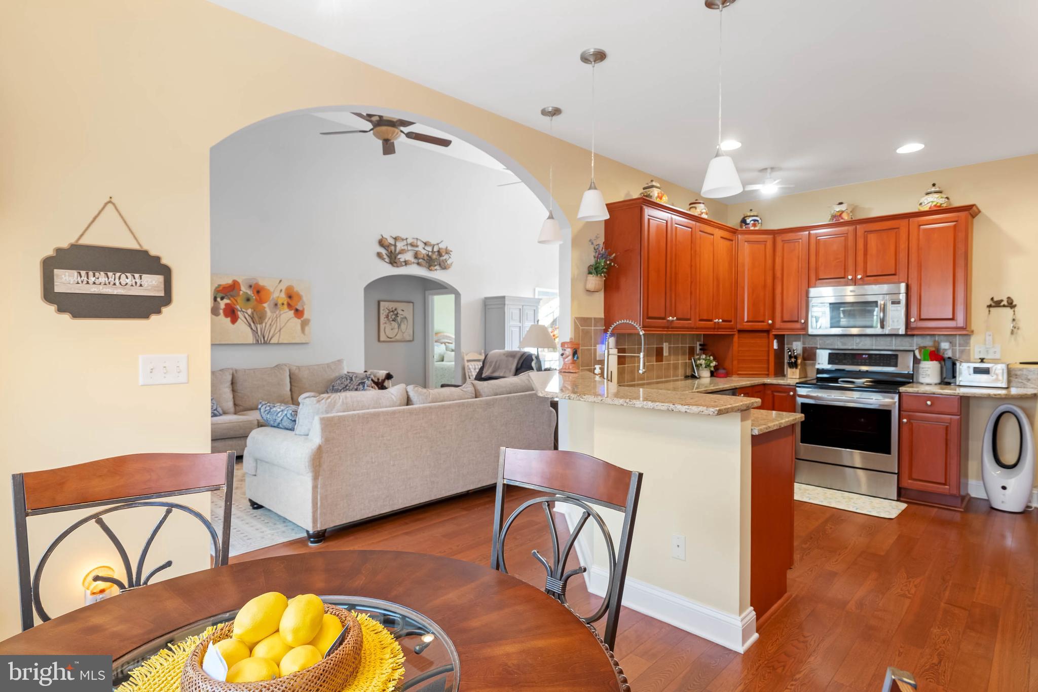 28344 River Road Seaford, DE 19973 - Photo 9 of 62 a living room with stainless steel appliances furniture a rug and a kitchen view