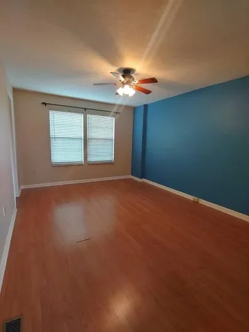 an empty room with a window