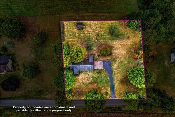 front view of a small yard