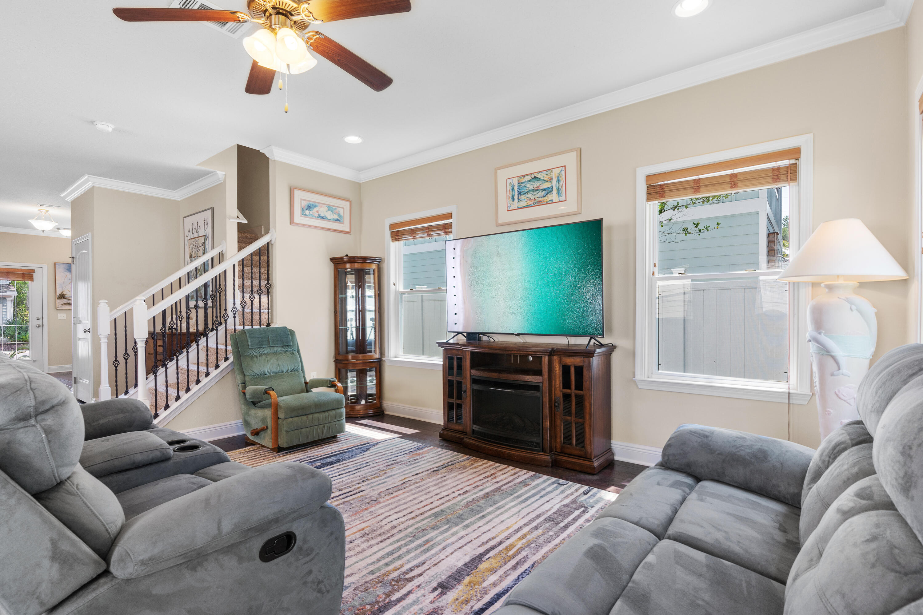 19 Topside Drive Inlet Beach, FL 32461 - Photo 13 of 40 a living room with furniture and a flat screen tv