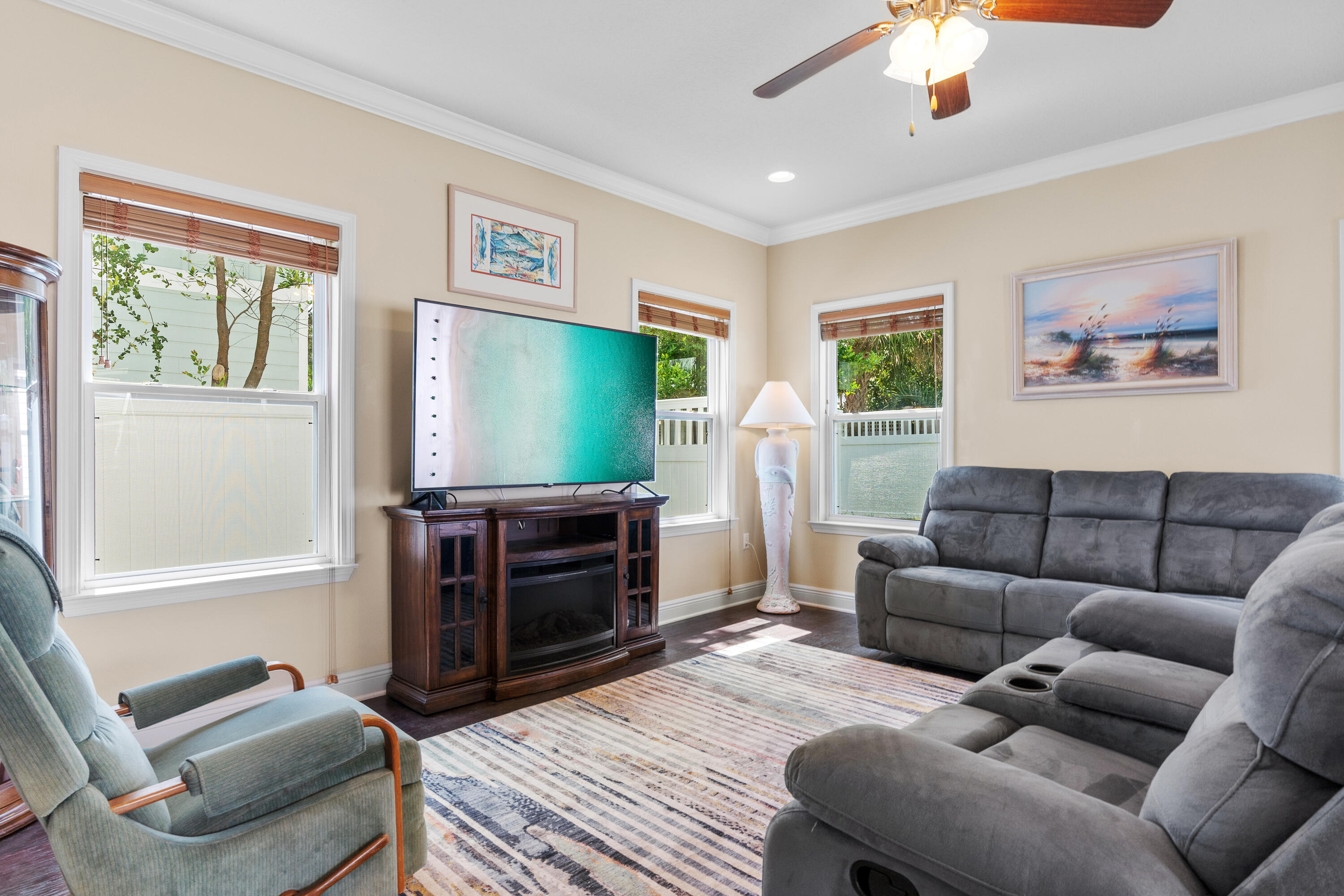 19 Topside Drive Inlet Beach, FL 32461 - Photo 14 of 40 a living room with furniture and a flat screen tv